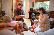 Family praying