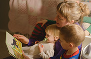 Family reading together