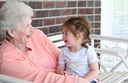 Grandmother and girl