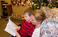 Mother reading to a child