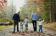 Family holding hands