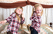 Two girls dancing