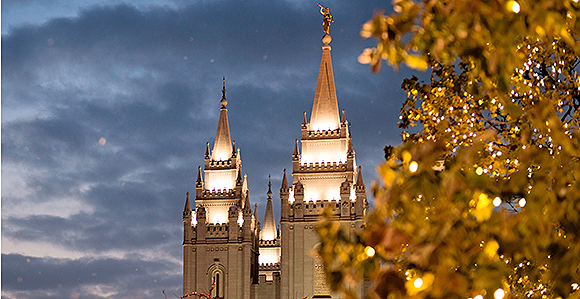 The Salt Lake Temple. The 2019 First Presidency Christmas Devotional is Sunday, December 8.