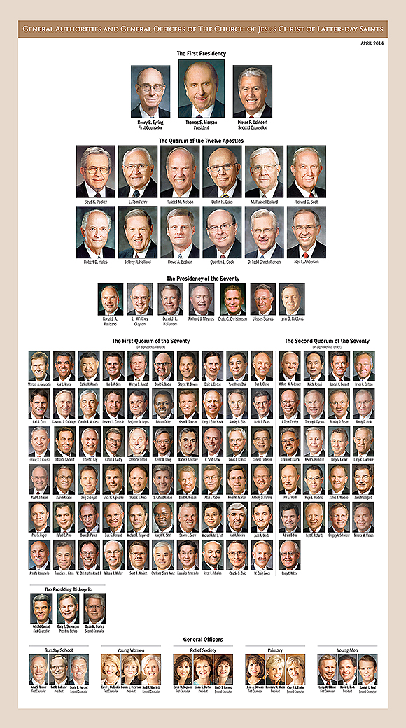 Lds General Authorities Chart