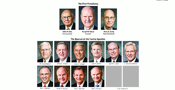 Apostles Death Chart Lds