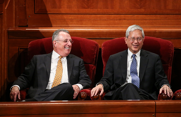 Elder Ulisses Soares and Elder Gerrit W. Gong of the Quorum of the Twelve Apostles