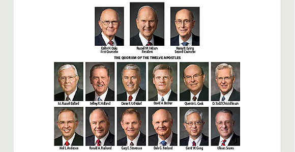 Lds General Authorities Chart