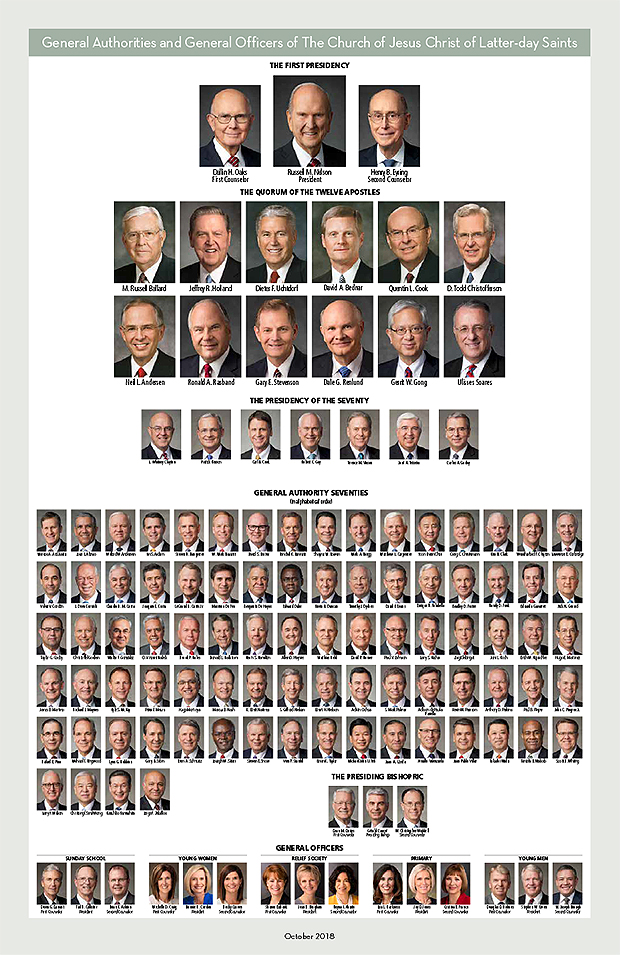 Lds General Authorities Chart