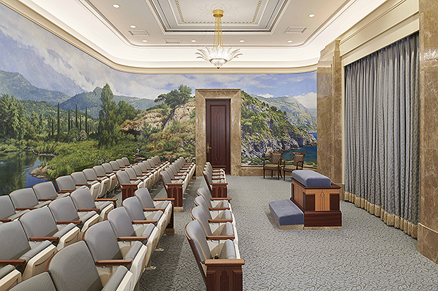 inside lds chapel