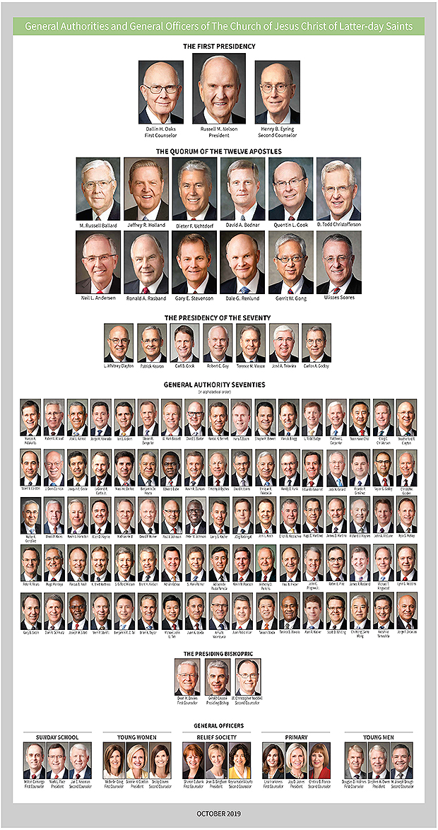 Lds General Authorities Chart