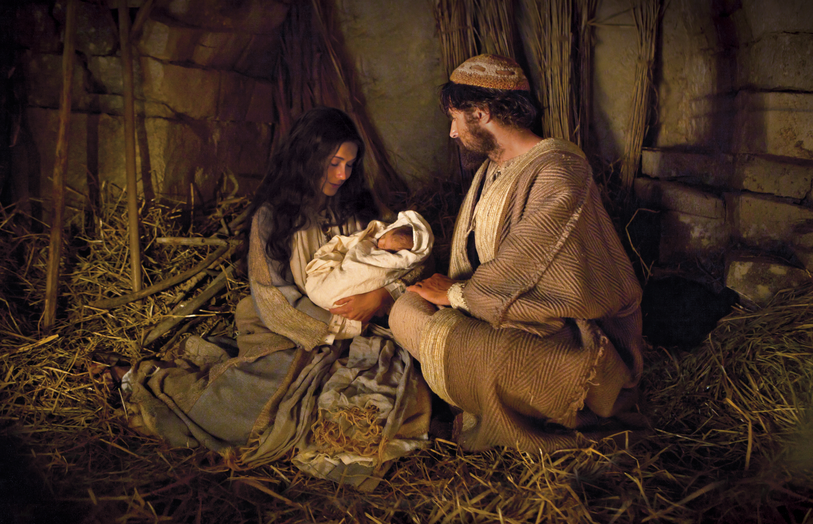 Mary And Joseph Holding Baby Jesus