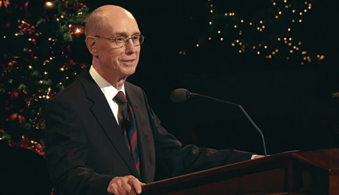 Presidente Eyring falando no Devocional de Natal de 2010