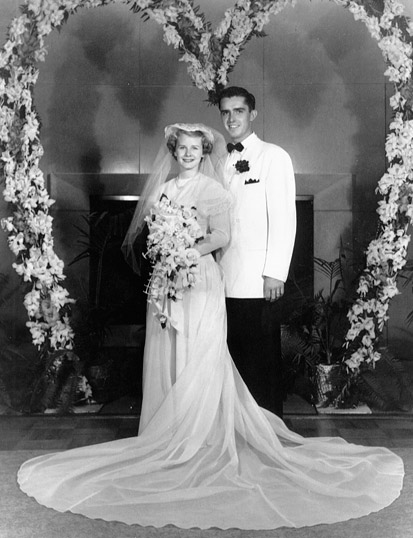 Barbara and Russell Ballard wedding day