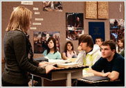 Woman teaching a class