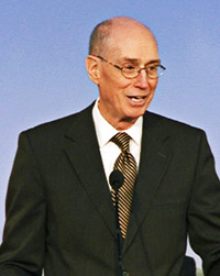 President Eyring speaking at mission president seminar 2011