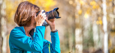 Woman with camera