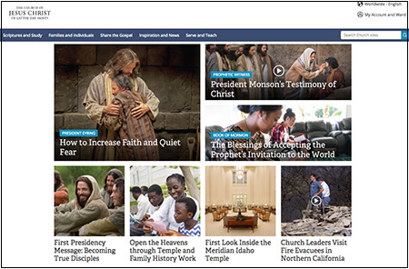ChurchofJesusChrist.org homepage