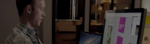 Man working on a computer