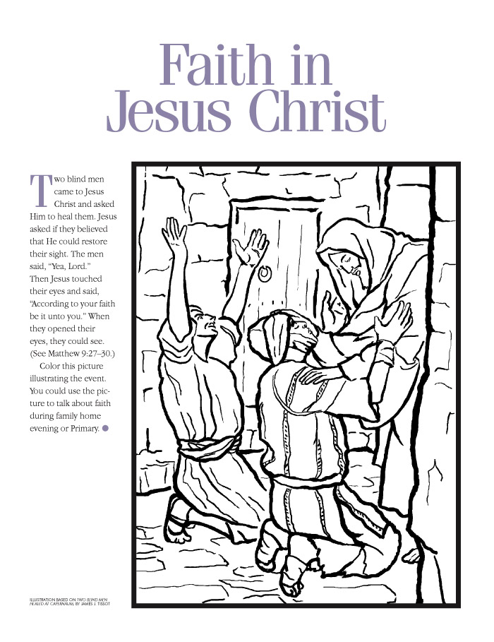 jesus heals the blind man coloring page