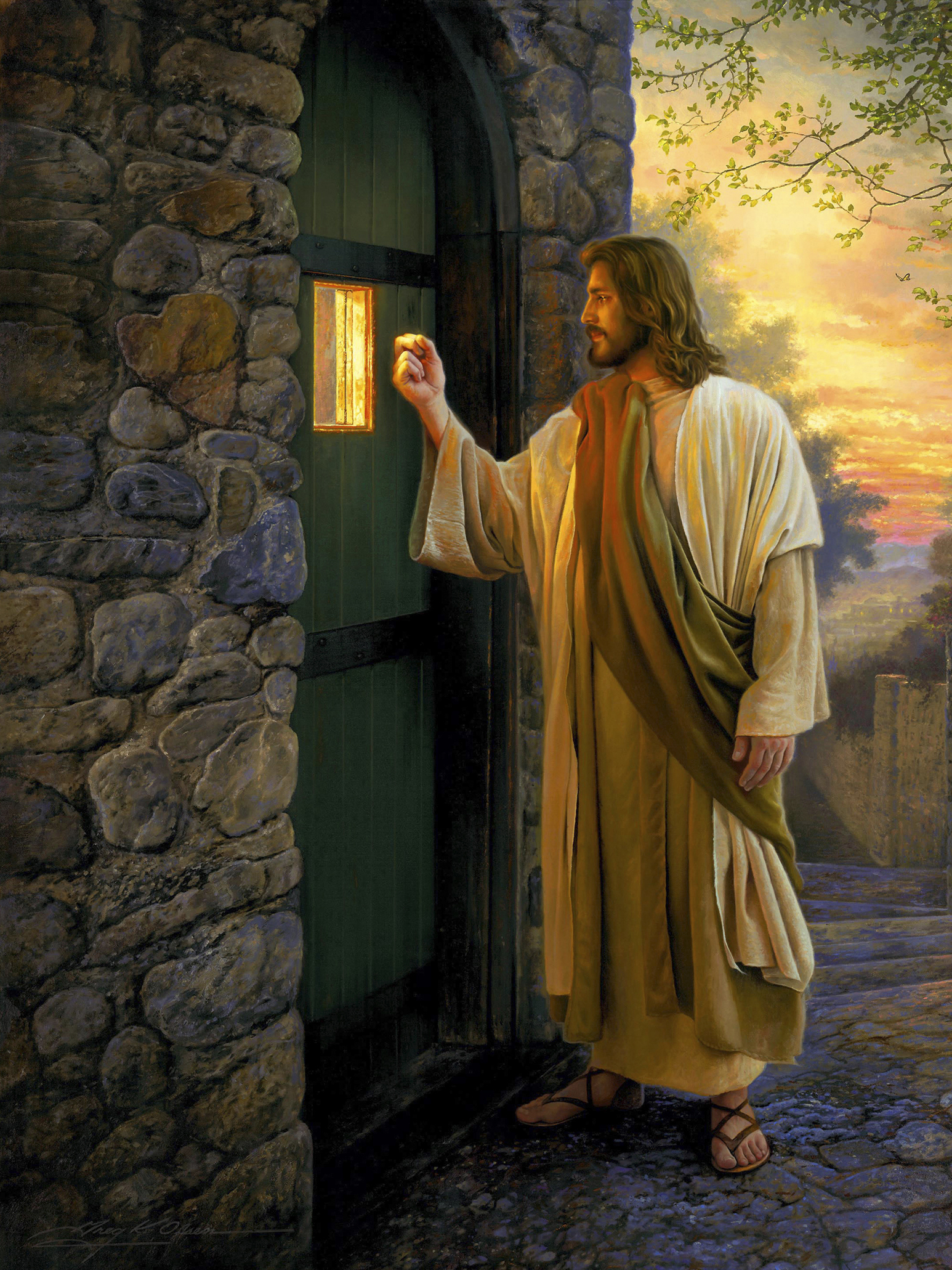 Стучит по земле. Грег Олсен Христос. Грег Олсен Иисус у двери и стучу. Грег Олсен Иисус воскрес. Иисус Христос картины Грег Олсен.