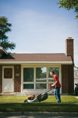 service lawn mower