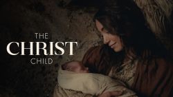 Mary holding the baby Jesus in the short film The Christ Child
