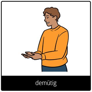 Symbol für Evangeliumsbegriff: demütig