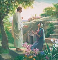 the resurrected Jesus Christ and Mary Magdalene