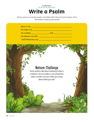 Page from the August 2022 Friend Magazine.