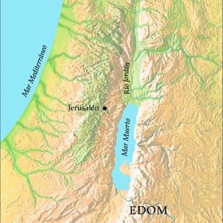map, Jerusalem and Edom