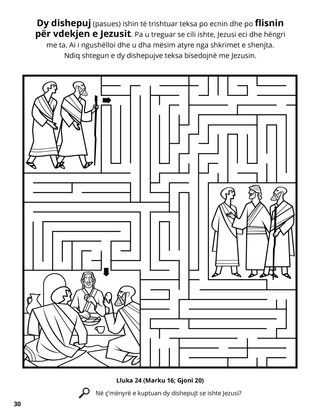 Two Disciples on the Road to Emmarus coloring page