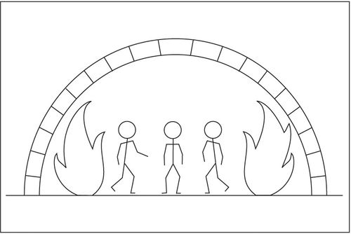 three men in furnace