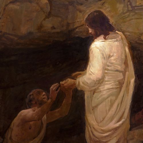 Christ among lepers