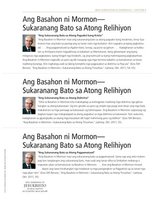 handout, Keystone of Our Religion