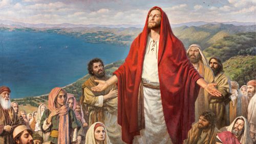 Jesus teaching the Sermon on the Mount