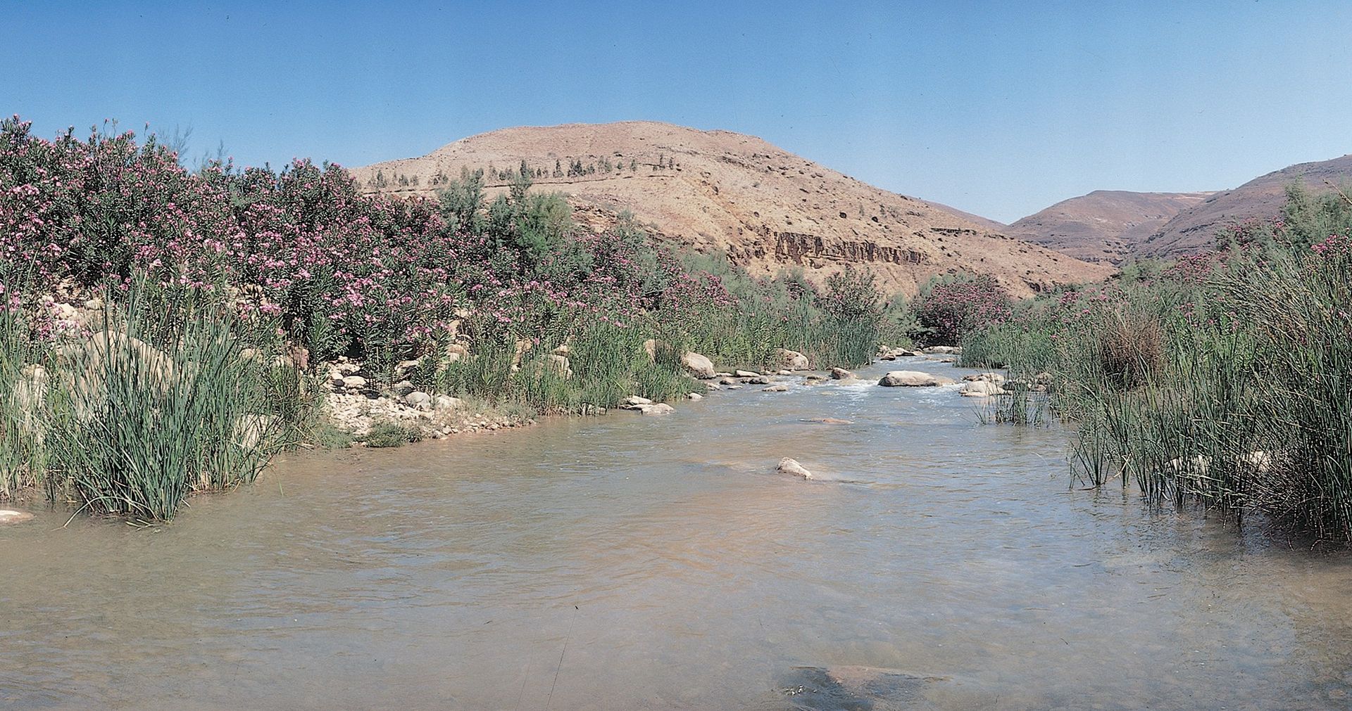 The Jabbok River flowing through the lower part of the Jordan Valley in the modern-day country of Jordan. Biblical/Historical info: The Old Testament Prophet Jacob (Israel) wrestled with the angel of the Lord near the Jabbok river. It was during this incident that the name of the Prophet was changed to Israel.(See Genesis 32:22-32) The river was one of the borders of the kingdom of the Old Testament King Sihon.(See Joshua 12:2)