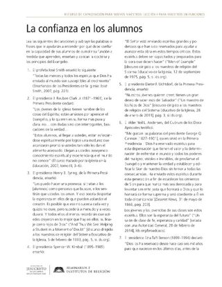 volante, Confianza en los alumnos