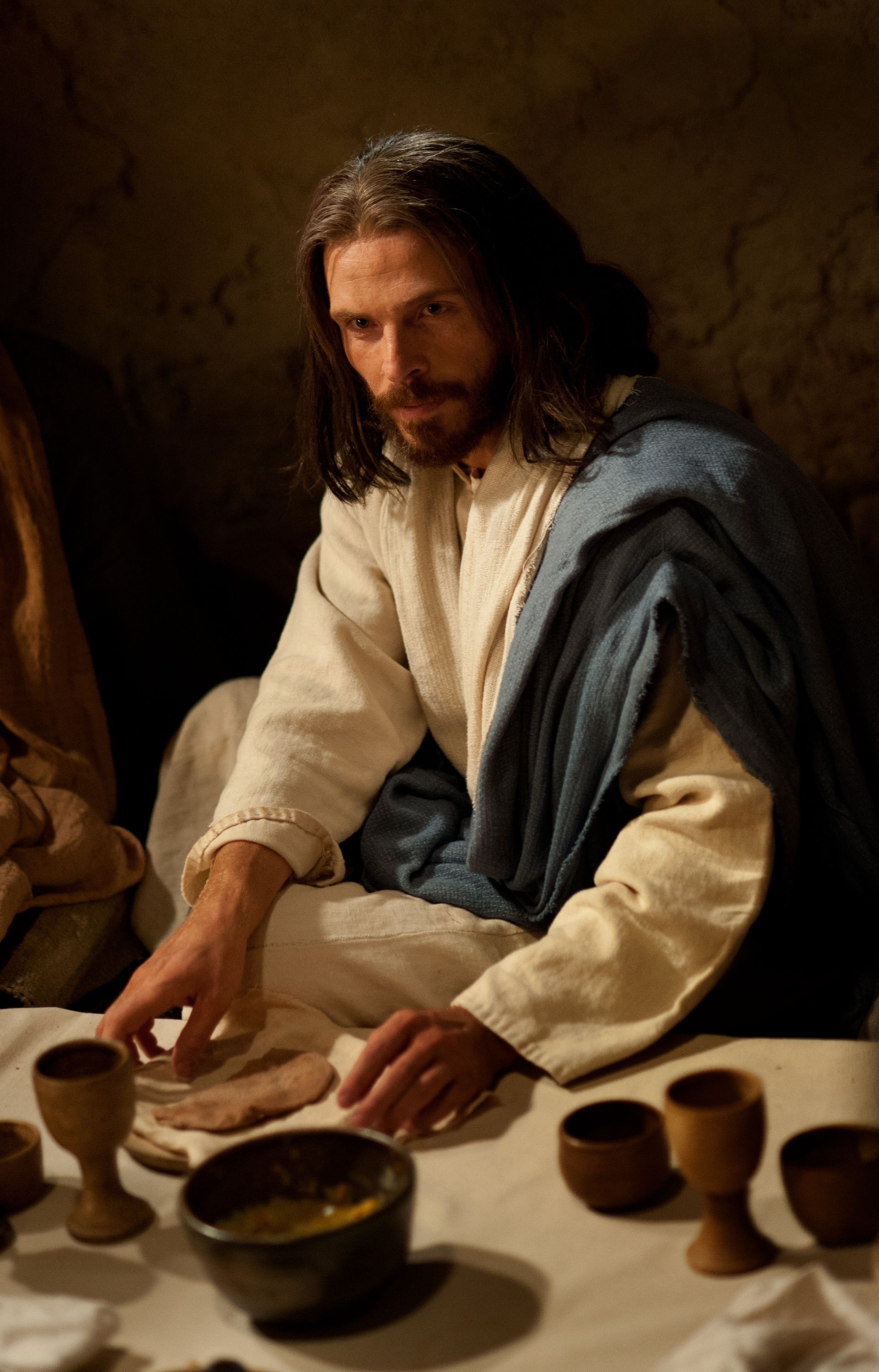 Un retrato de Jesús en la Última Cena.