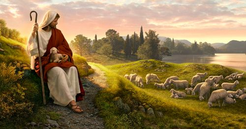 Иисус с овцами