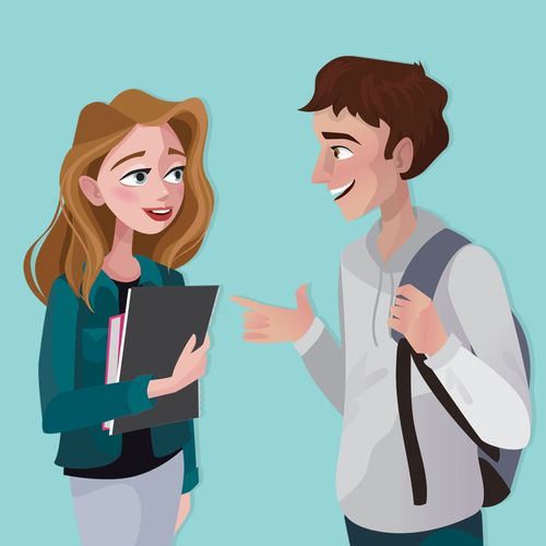 young man and young woman