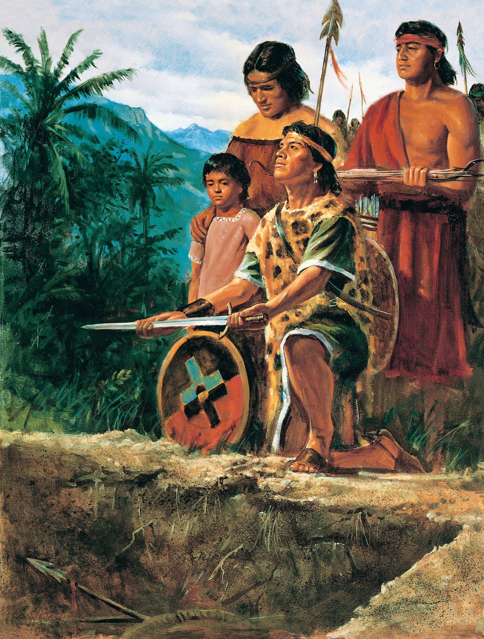 The Anti-Nephi-Lehies Burying Their Swords