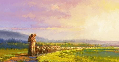 pecore che seguono Gesù