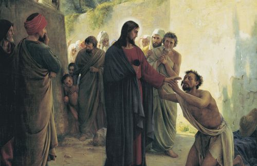 Jesus curando um homem cego