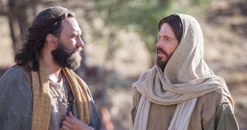 Jesus talking to Peter