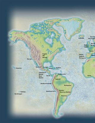 map of the world, left page