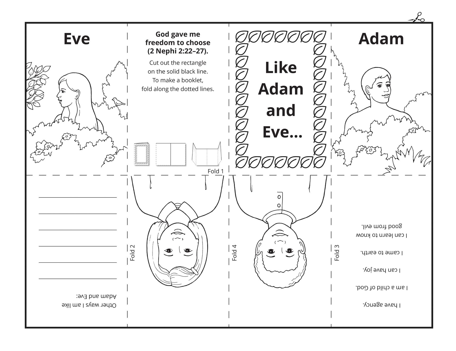A line-art drawing to help children learn about agency.