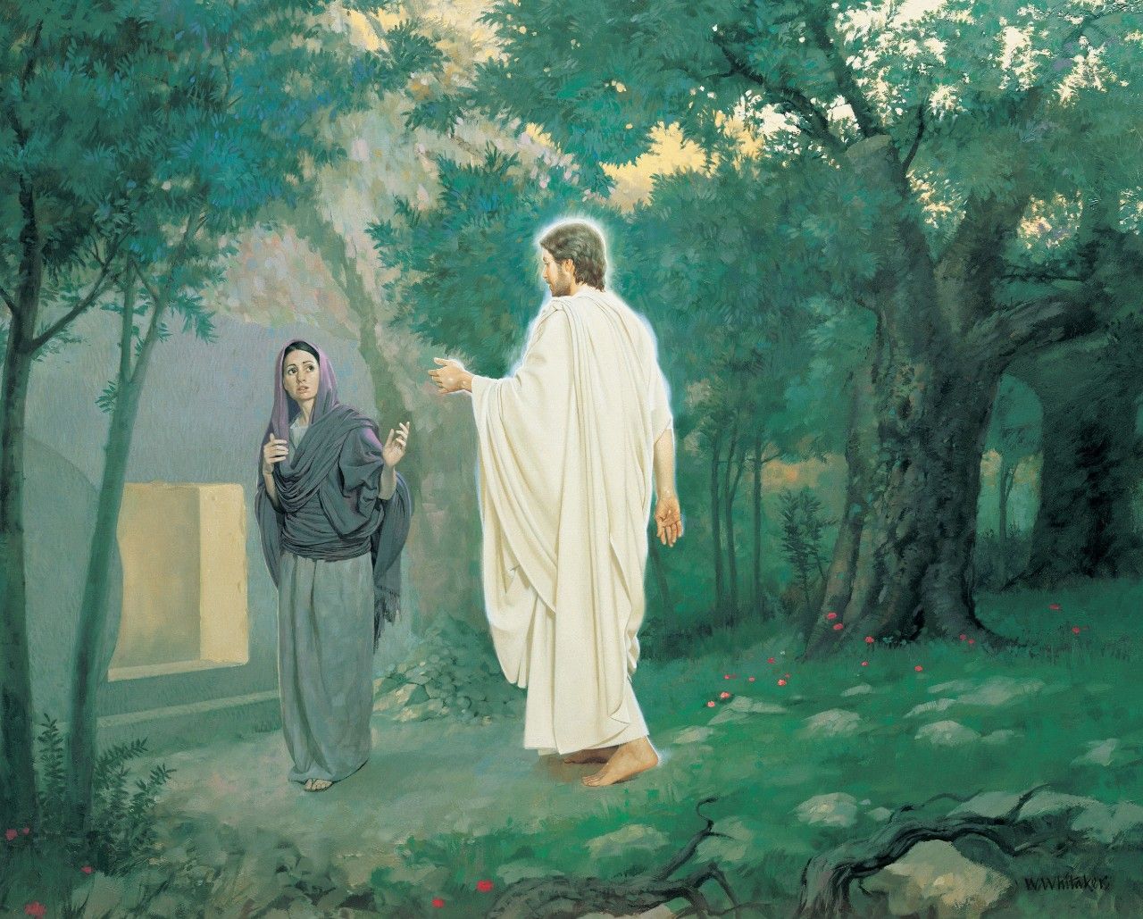 Jesus sa til henne, “Maria”