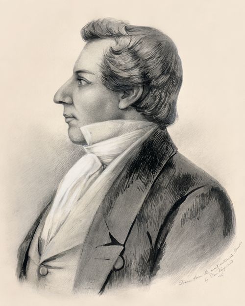 Porträt von Joseph Smith im Profil