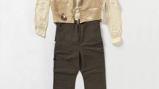 The shirt, vest and trousers Hyrum was wearing when he was shot and killed at Carthage Jail, Carthage, Illinois.