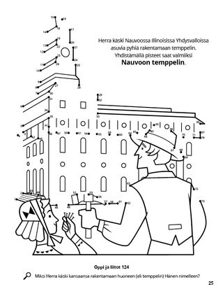 Nauvoo Temple Construction coloring page